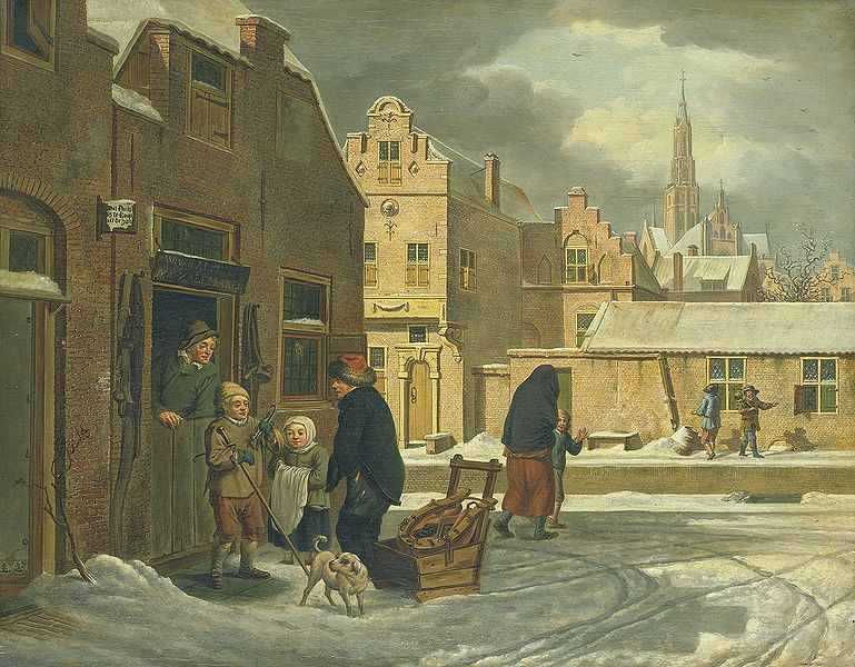 Dirk Jan van der Laan Cityscape in winter.